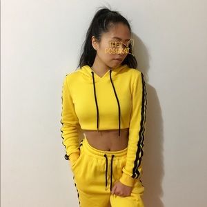 I.AM.GIA Kill Bill Yellow track Crop Top